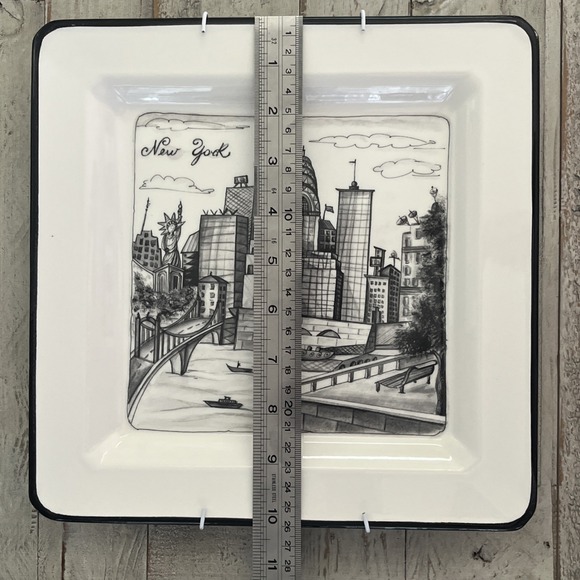 Brunelli‎ Cities Series New York 10" Plate Made In Italy - Picture 11 of 11